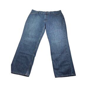 Carhartt Mens Relaxed Fit Jeans Size 44x32 Cotton Polyester Blend Denim